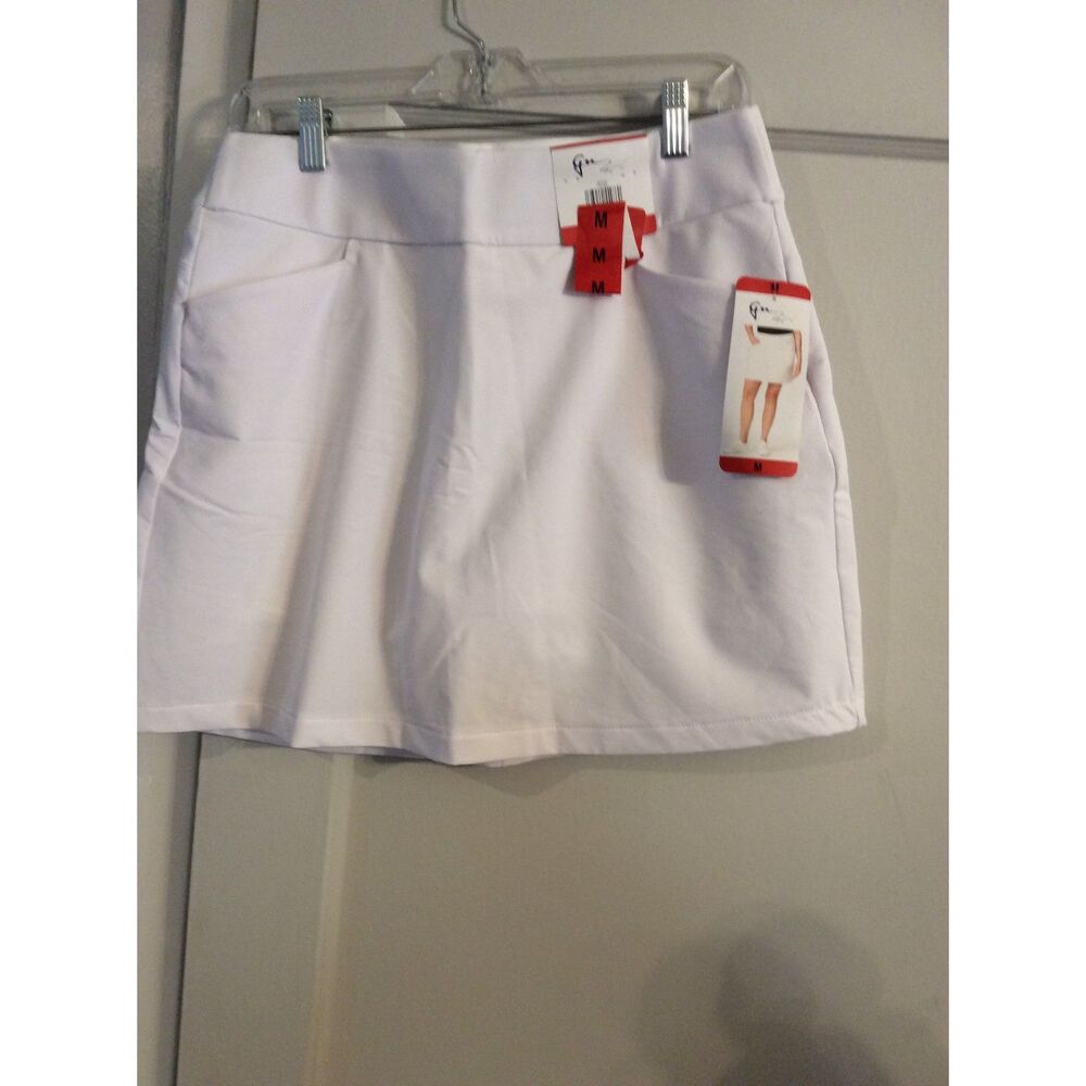 NWT Greg Norman White Womens Golf Skirt Skorts Medium Play Dry